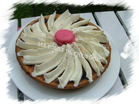 Tarte aux cerises fleur 16