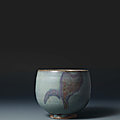 A fine large Jun purpl-splashed bowl, Jin-Yuan dynasty (1115-1368)