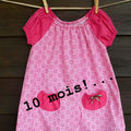 Robe rose d'inspiration japonaise pour nos 10 mois d'attente
