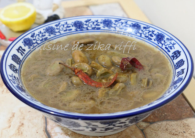 melah w bnine- soupe de fèves tendres au cumin