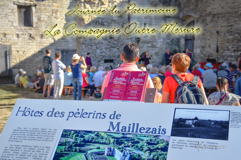 Journée du patrimoine la compagnie Outre Mesure - Hôtes des pélerins de l'Abbaye de Maillezais