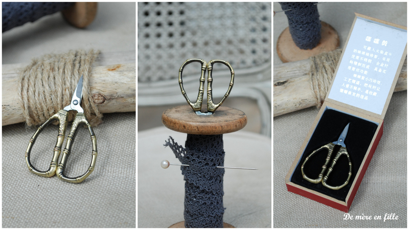 mini ciseaux bambou