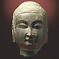 A limestone head of buddha, northern qi dynasty (550-577)