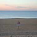 Anglet, plage de Marinella, panneau, décembre (64)