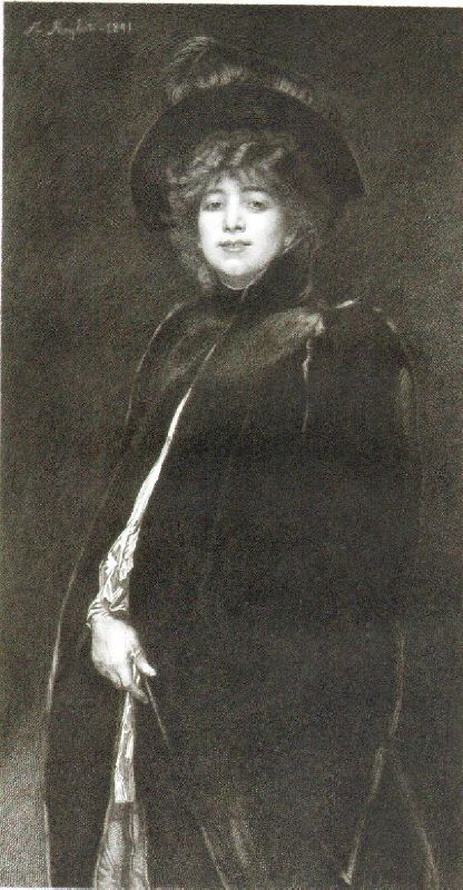 Gravure du Portrait de Juana ROMANI par Roybet