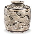 a 'Jizhou' painted 'wave' jar, Song-Yuan dynasty