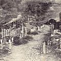 Inconnu, Bazeilles en feu, incendié par les Bavarois 1870