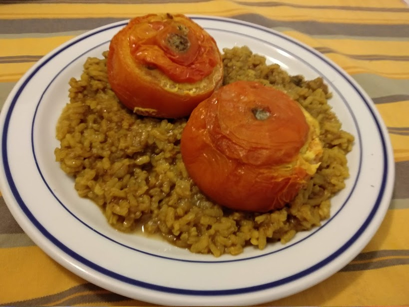 Tomates farcies au poulet au curry