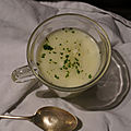 Soupe blanche riz et yaourt de brebis