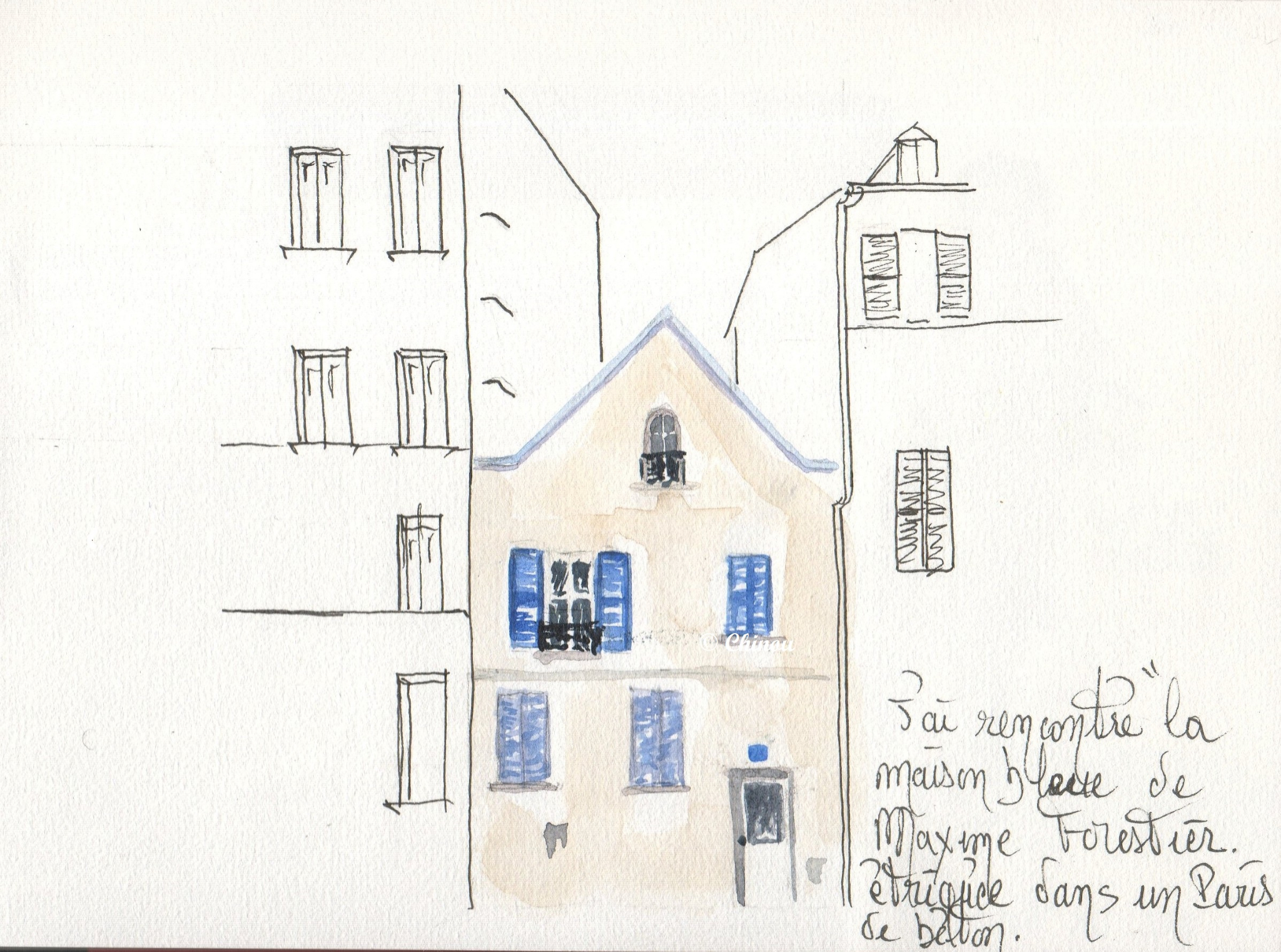 Paris maison bleue