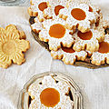 Sablés aux amandes et confiture d'abricot