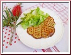 gaufres courgettes, jambon fumé gaufres courgettes, jambon fumé