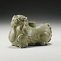 A 'Yue' Green-Glazed 'Lion' Incense Burner, Western Jin Dynasty (265 - 316)