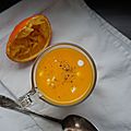 Soupe de potimarron à l'orange et au chèvre