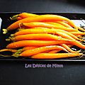 Jeunes carottes glacées à l’orange