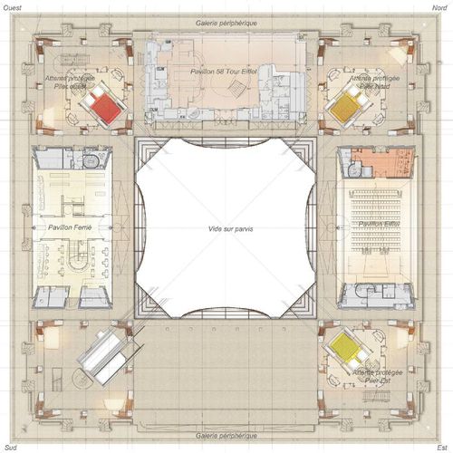 Projet de relifting du premier étage de la Tour Eiffel