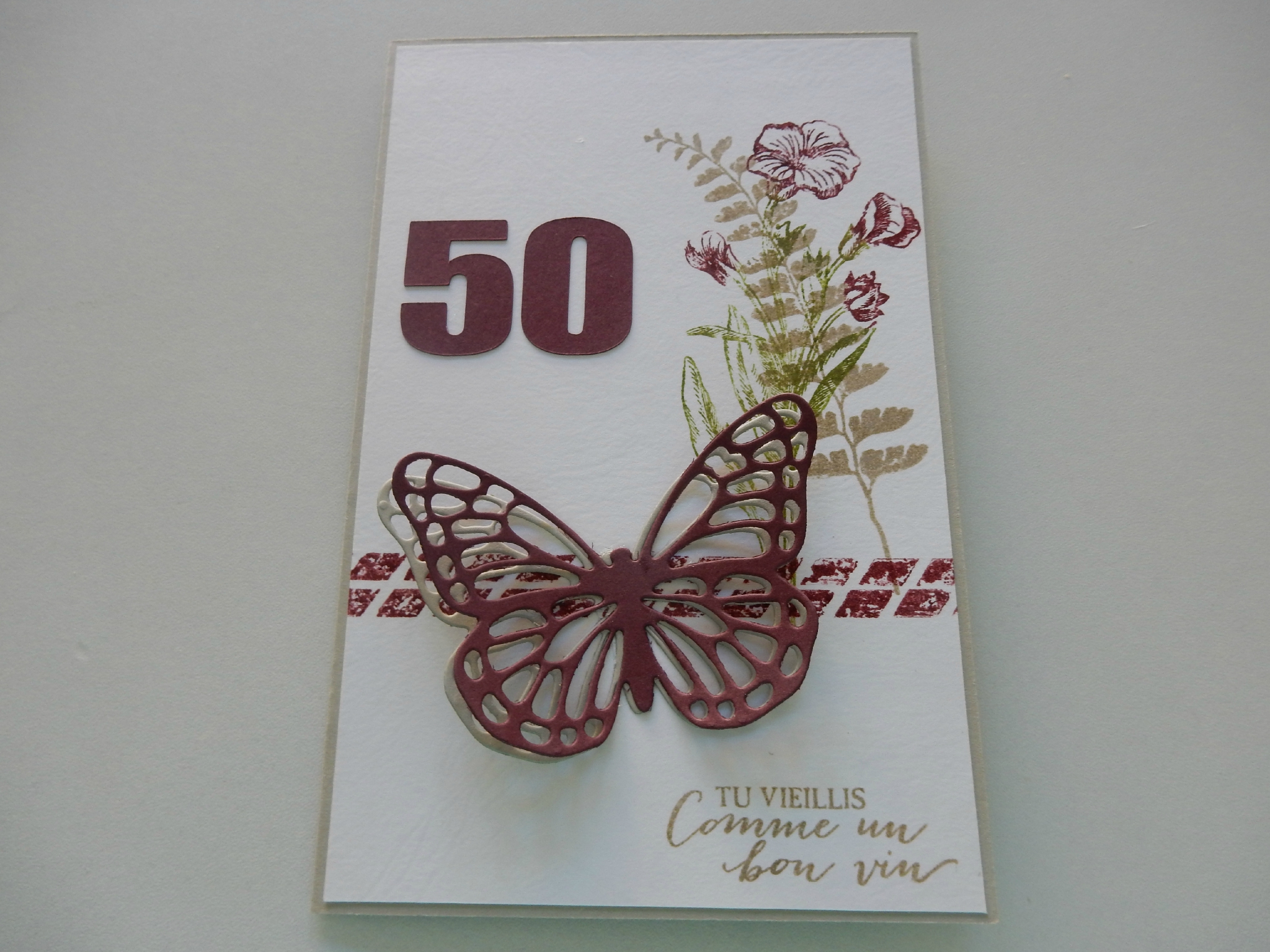 Carte anniversaire femme 50 ans - Le blog de Sab