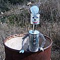 Déchet métal Sculpture personnage Panique à Jolibois G.Letourneur - Objet Art Création récupération Déchets métalliques - Recyclage Valorisation métal