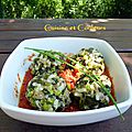 Boulettes de veau aux légumes verts à la vapeur