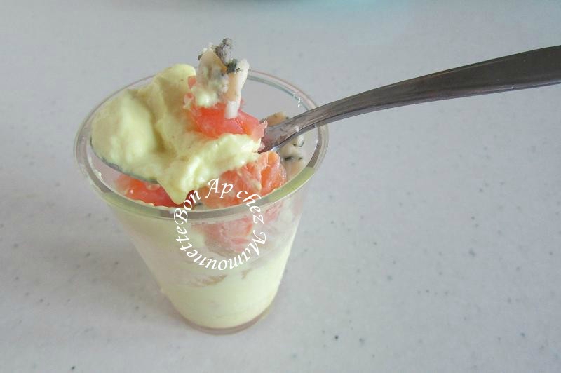 verrines mascarpone et feuilles d'endive saumon fumé 025