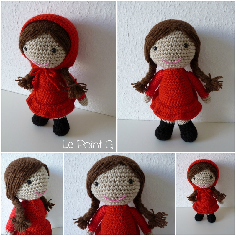 Poupée Chaperon Rouge au crochet