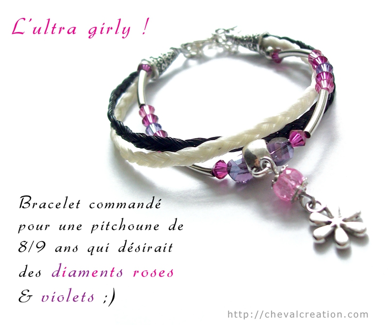 ▻Bracelet personnalisé en crins , Cheval \u0026 Création