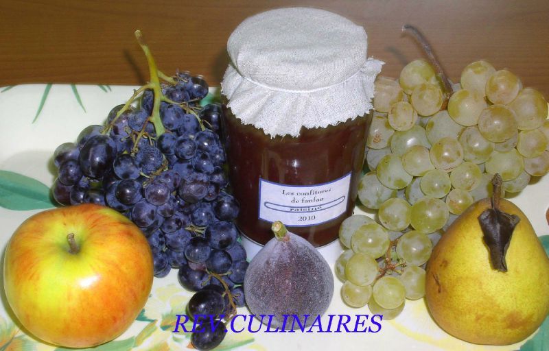 Confiture de figues et raisins noirs : recette gourmande