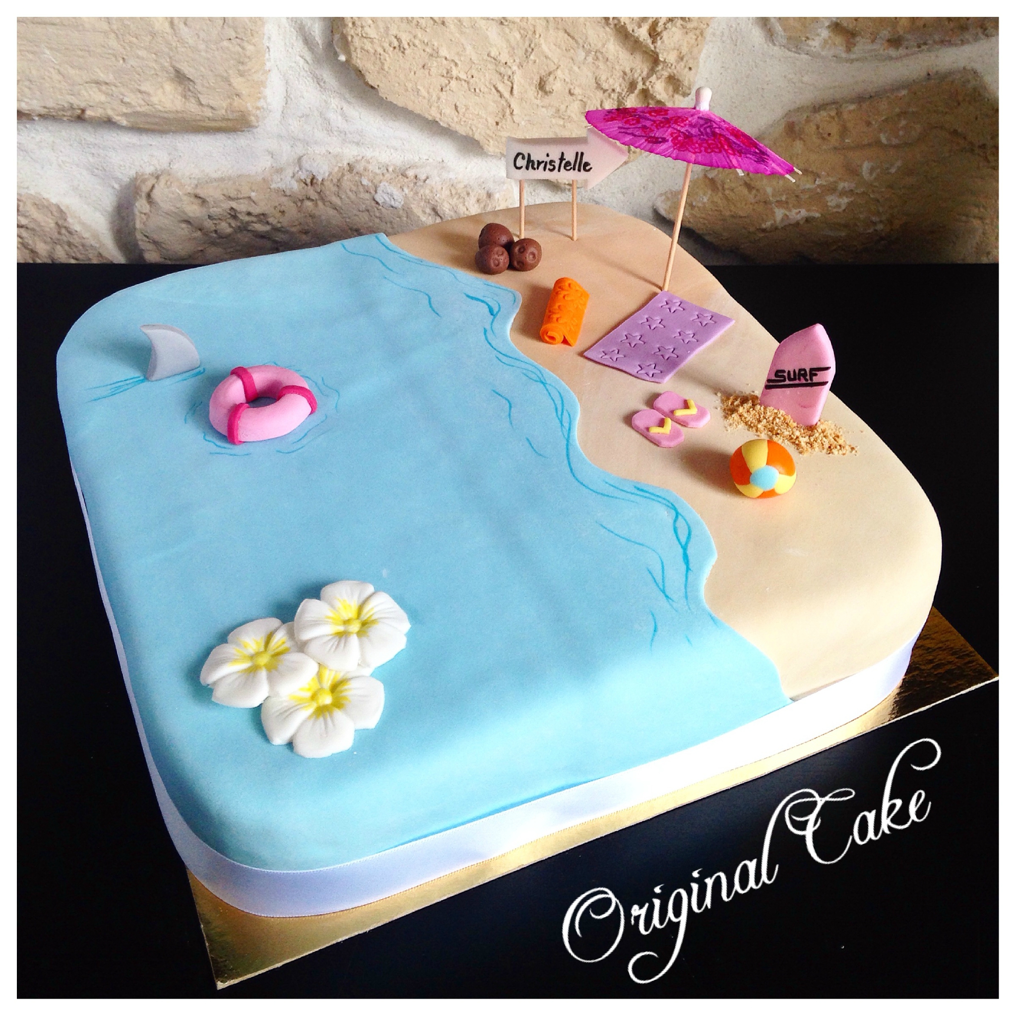 Gateau Theme Plage Original Cake