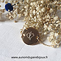 Bracelet Coeur Sacré de Charles de Foucauld 20 mm en plaqué or