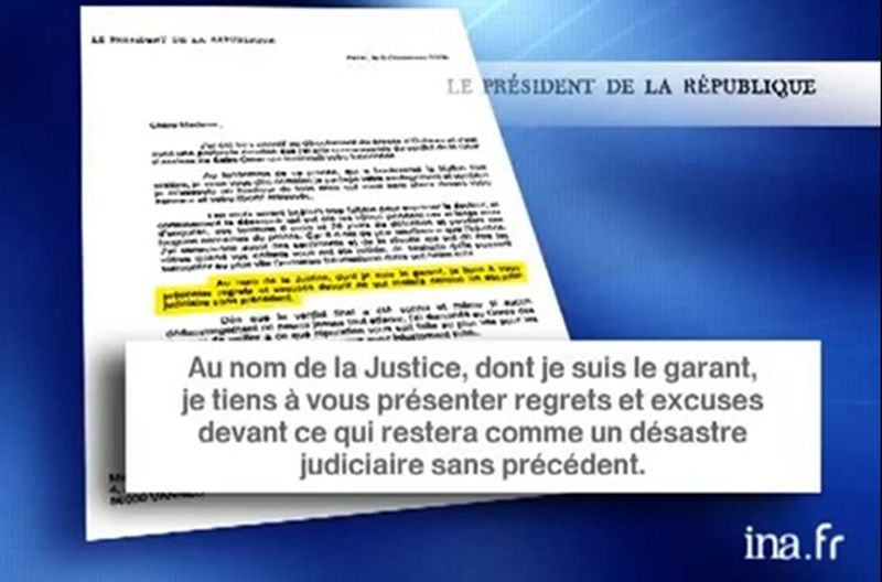 chirac lettre excuses