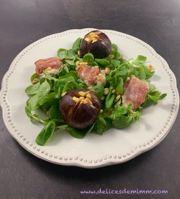 Salade de chèvre chaud aux figues rôties au miel 2