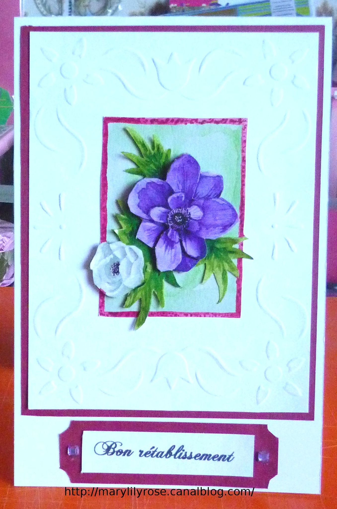 Jolie Carte Reconfortante Marylilyrose Scrap Tout