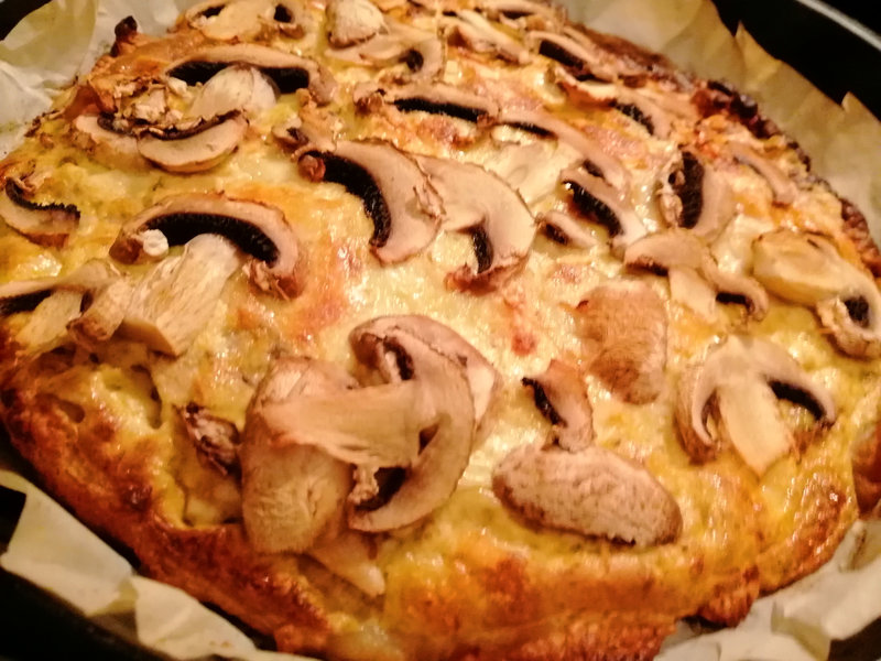 tourte champignons fromage curry