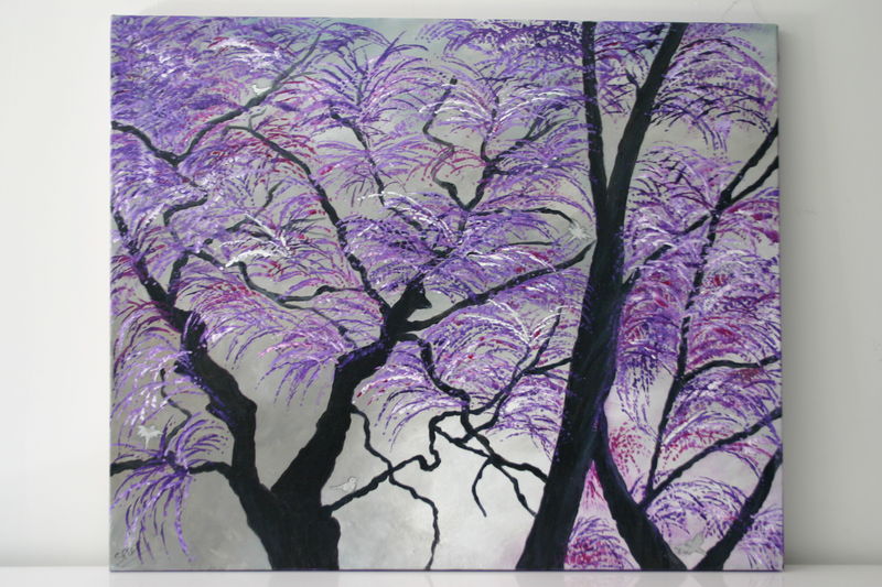 Arbre En Fleurs Photo De Toiles En Peinture Acrylique De