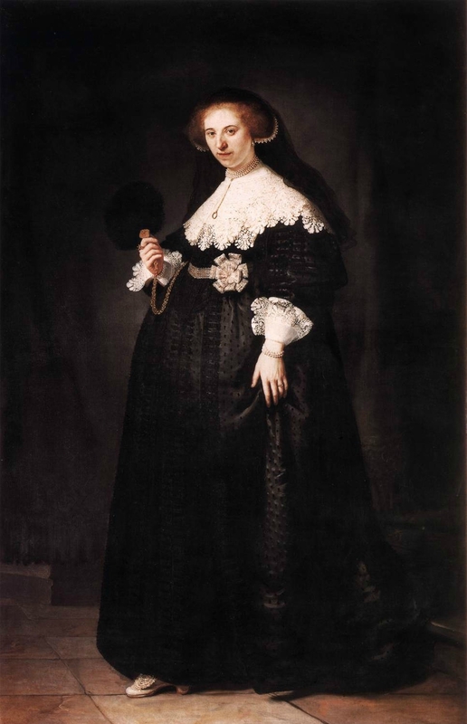 Rembrandt van Rijn (1606-1669), Portrait de Oopjen Coppit, épouse de Marten Soolmans, 1634