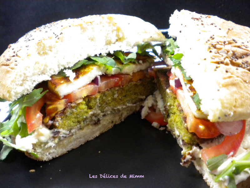 Falafel burger au fromage Halloumi 4